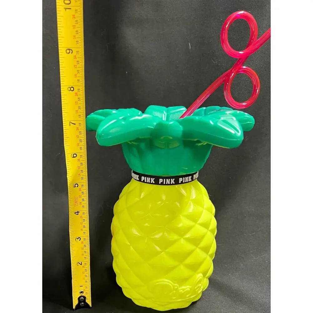 NWOT Pink Victoria’s Secret Pineapple Straw Cup